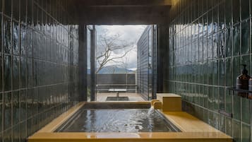 (Loft included)Dog Friendly, Non Smoking | Bathroom | Separate bathtub and shower, spring water bathtub, rainfall showerhead