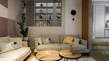 Smart TV, fireplace