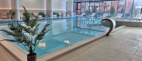Indoor pool, a heated pool