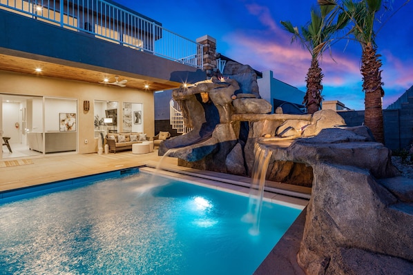 A heated pool