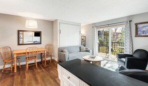 Televisión, chimenea, libros