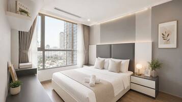 Egyptian cotton sheets, premium bedding, down duvets, pillow-top beds