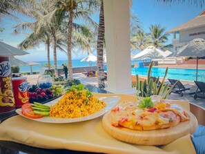 Outdoor pool, open 6:00 AM to 5:30 PM, pool umbrellas, pool loungers - Champa Resort (Phan Thiet)