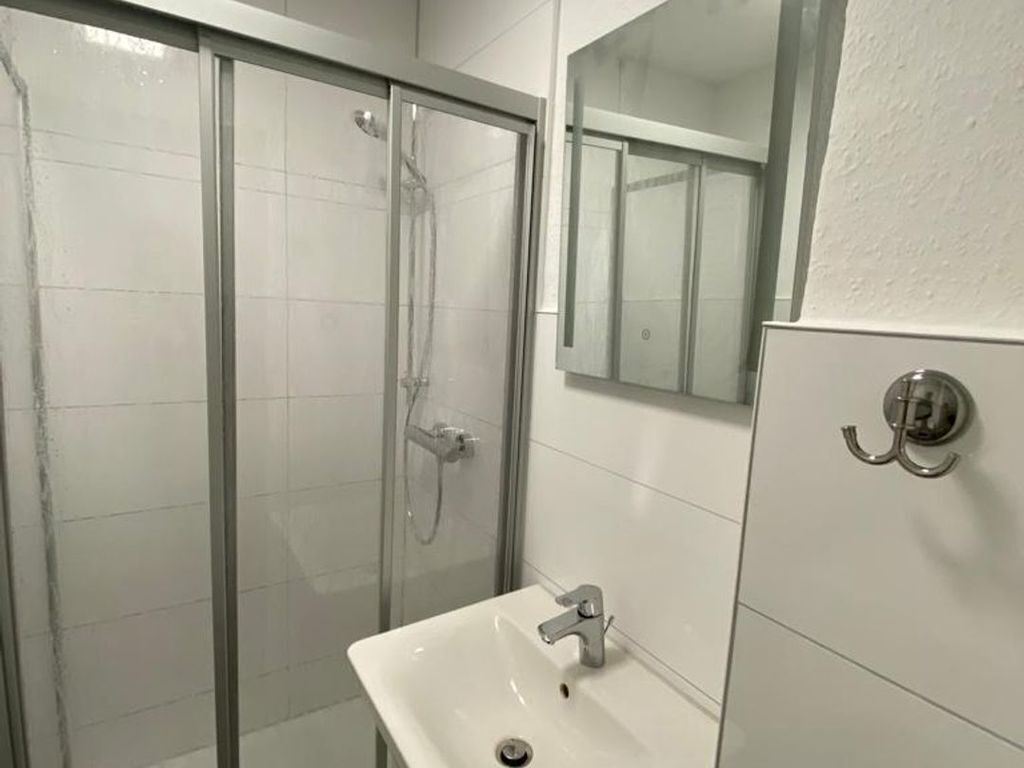 Hair dryer, towels, soap