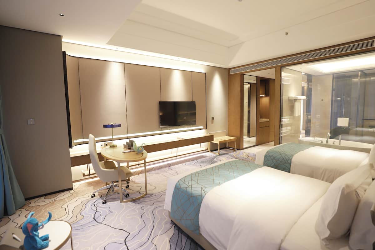 Deluxe Twin Room | Minibar, in-room safe, desk, laptop workspace