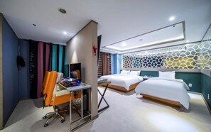 Premium Twin | Free WiFi, bed sheets - Changwon Hotel Baba (Changwon)