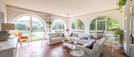 Fernseher, Kamin, Bücher