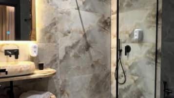 Hair dryer, towels