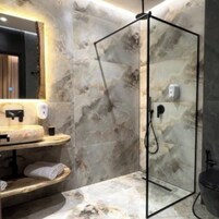 Hair dryer, towels