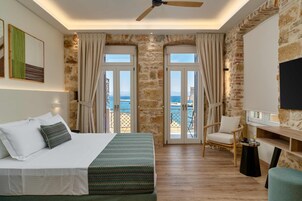 Superior Double Room, Balcony, Sea View | Premium bedding, minibar, in-room safe, desk