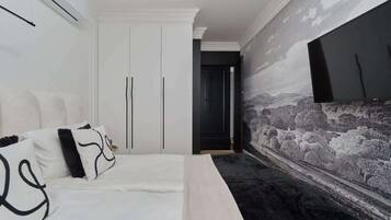1 habitación, tabla de planchar con plancha, wifi y ropa de cama