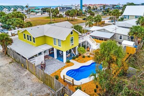 Exterior - Coast Charm with Private Heated Pool, Only 1 Block to Beach by Tybee Cottages (Tybee Island)