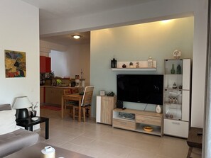 Family House | Living area | Computer monitors - Angelos elegant summer house  (Kassandra)