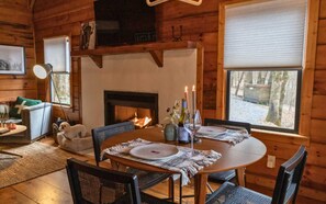Dining - Stone Creek: Luxury Creekside Cabin w/ Hot Tub, SMEG Kitchen & Fire Pit (Cherry Log)