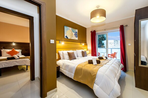 2 bedrooms, iron/ironing board, WiFi, bed sheets - Blue 2: Two-Bedroom Apartment in St. Julian's (Swieqi)