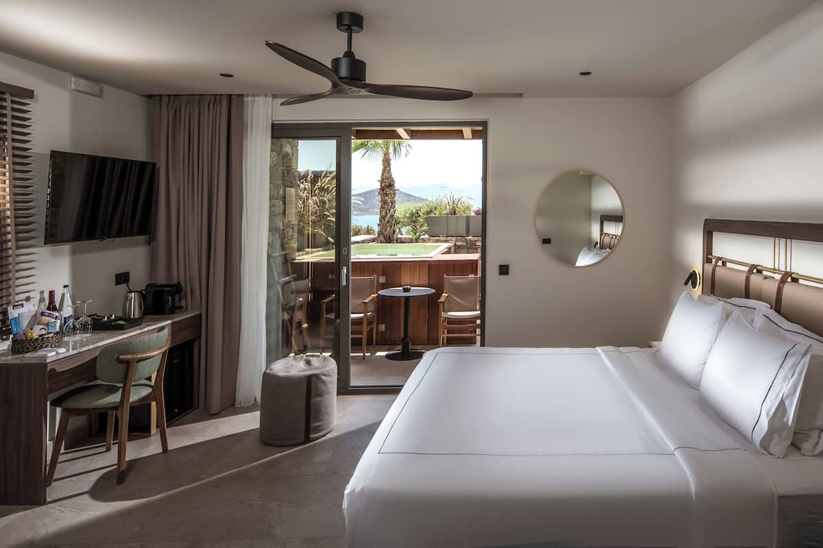 Double Room with Plunge Pool | Sengetøy i egyptisk bomull, sengetøy av topp kvalitet og dundyner