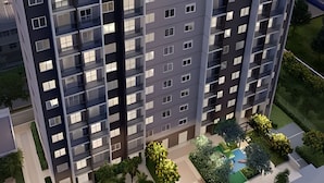 A high-rise residential building with multiple balconies and a rooftop garden. - Chácara Santo Antonio - Laguna 430 (São Paulo)