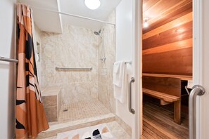 Shower, hair dryer, towels, soap - 2 BR Basement Suite in Aurora! (Aurora)