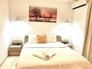 Lägenhet Comfort | 1 sovrum, strykjärn/strykbräda, gratis wi-fi och sängkläder
