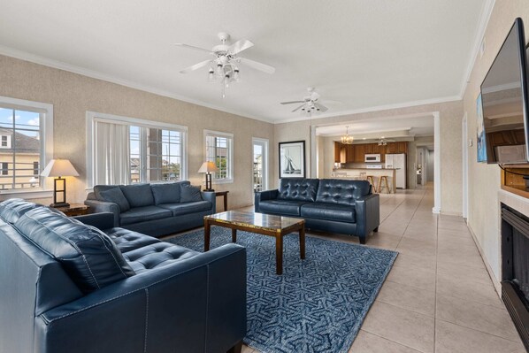 TV, fireplace - OCHG Ocean 1 Suite 1 (Ocean City)