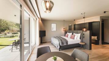 Loft - trädgård | 1 sovrum, värdeförvaringsskåp på rummet, ljudisolering och gratis wi-fi