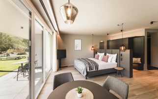 Loft, en la zona del jardín | 1 dormitorio, caja fuerte, sistema de insonorización y wifi gratis