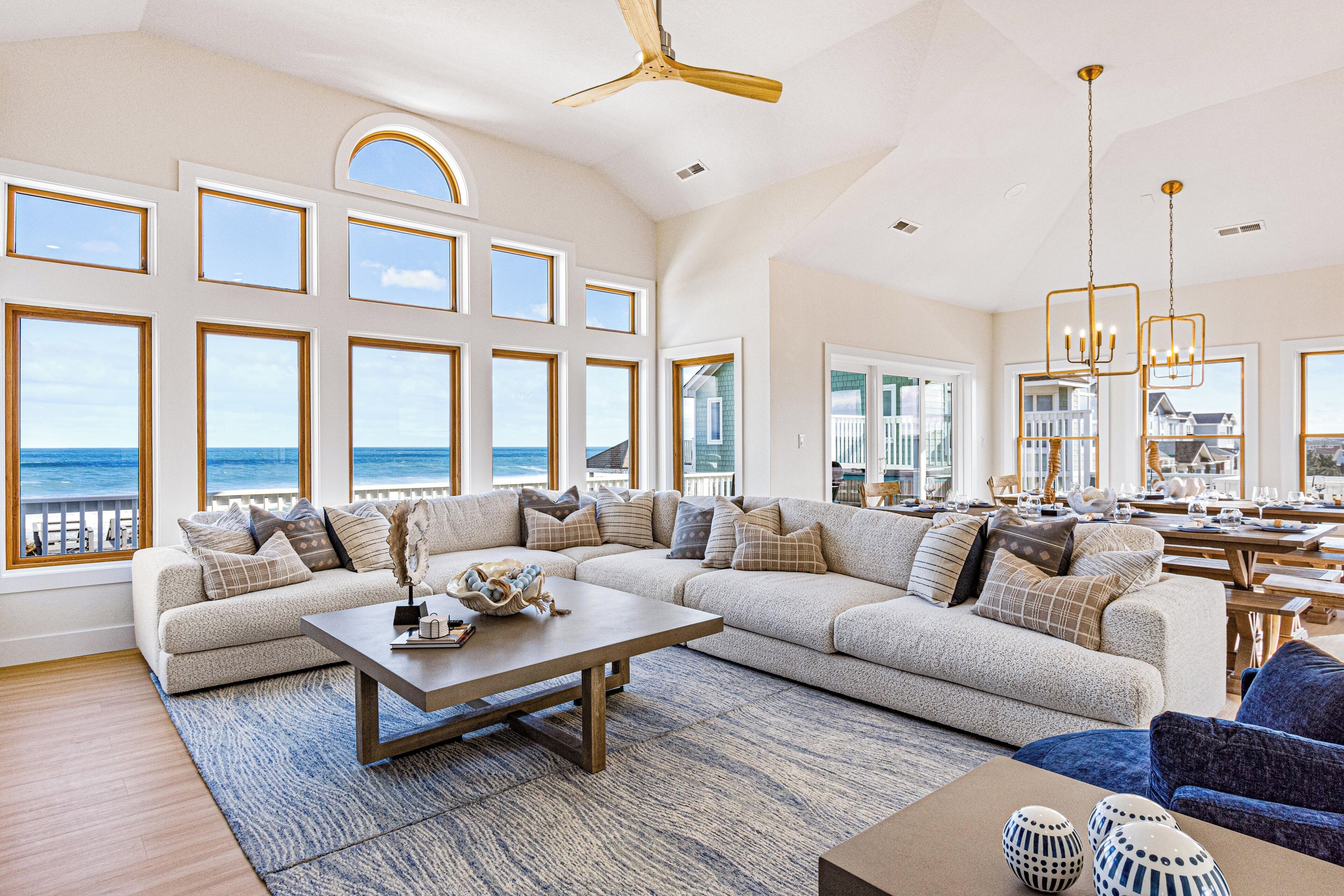 Smart TV, fireplace, video games, DVD player