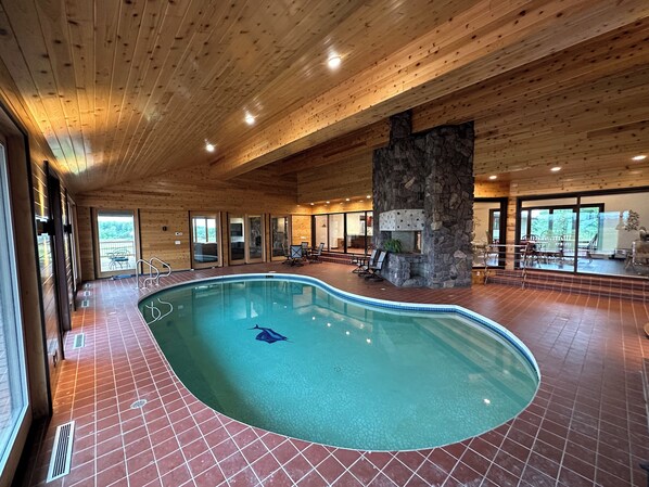 Pool - Spacious country estate featuring indoor pool, 10 miles from Marquette.  (Marquette)