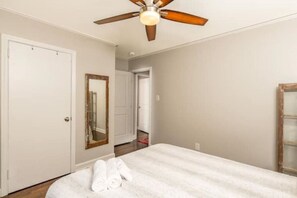 2 bedrooms, desk, travel crib, WiFi