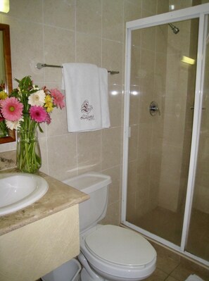 Habitación doble estándar | Baño | Toallas 