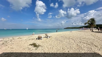 Sun loungers, beach towels