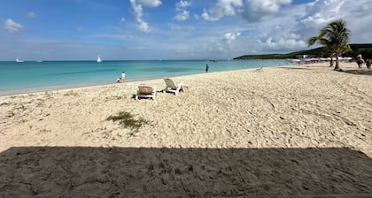 Dickenson Bay Beachfront Loft Apartment with Stunning Views