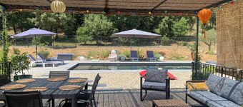 Character house with swimming pool on a large, relaxing and peaceful site