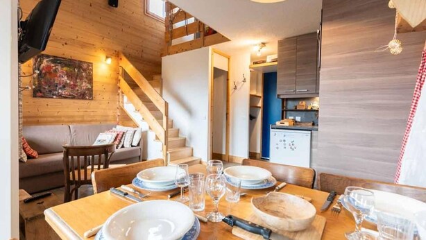 Dining - 10th floor, view valley, ski locker, 36m², Valmorel (Valmorel)