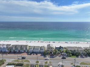 Beach nearby, sun-loungers