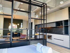 Apartamento (602) | 1 quarto, roupas de cama premium, ferros/tábuas de passar roupa
