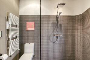 Regadera, amenidades de baño gratuitas, secadora de cabello, toallas 