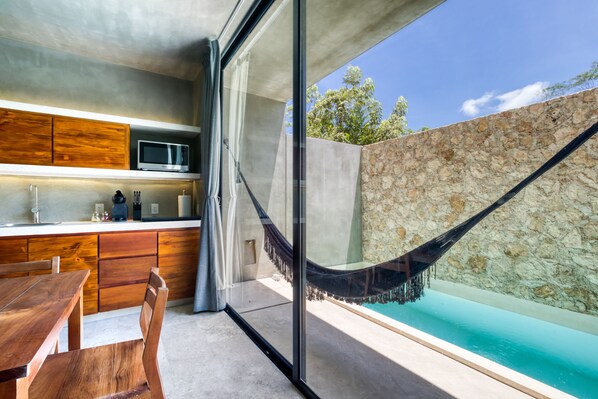 Luxury Studio, Private Pool, Ground Floor | In-room safe, blackout drapes, free WiFi, bed sheets - Seremonia Origen by The Spot Rentals (Tulum)