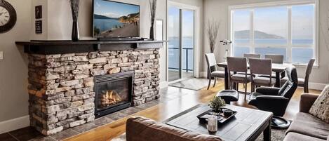 スマートテレビ、暖炉