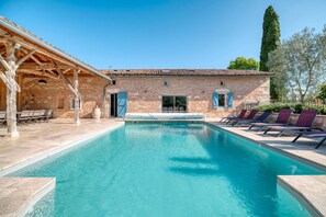 A heated pool