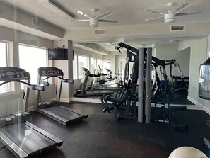 Fitness facility - Life is better at the beach!  Stunning, oceanfront, corner-unit condominium. (Daytona Beach Shores)