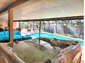 Outdoor pool, a heated pool