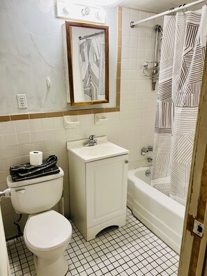 Bathroom - Sunny studio alcove apt w/Patio deck less than 2 blocks from subway (New York)