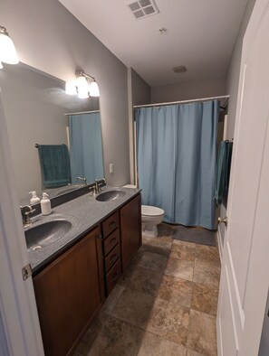 Towels, soap, toilet paper