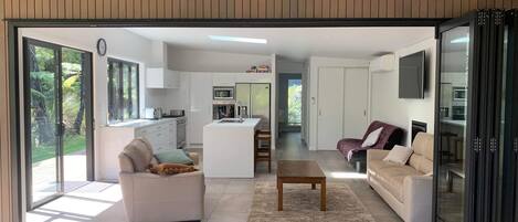 Smart TV, fireplace