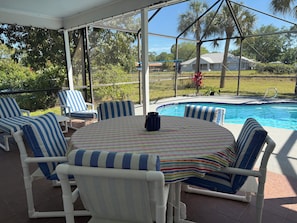 Outdoor pool, a heated pool