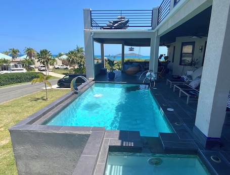 Pool. Tranquil Buck Island Views - Steps from the Beach