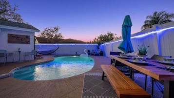 A heated pool