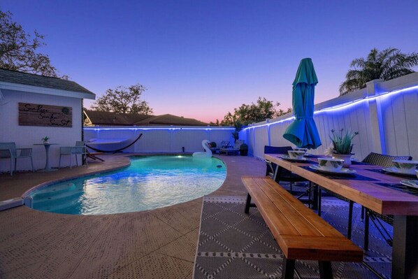 A heated pool