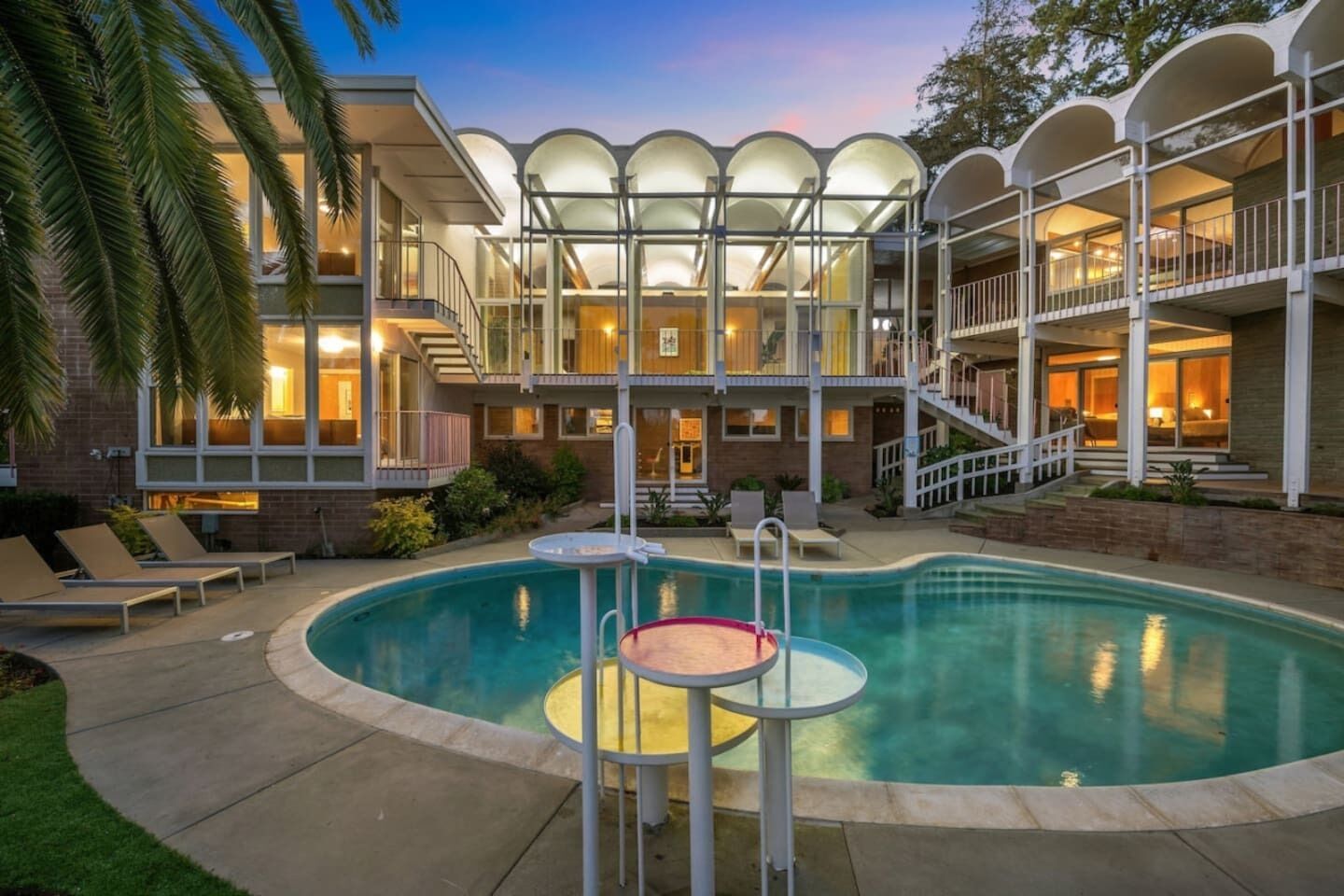A heated pool